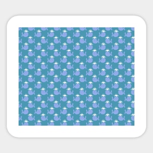 Cute Blue Whale Pattern Sticker